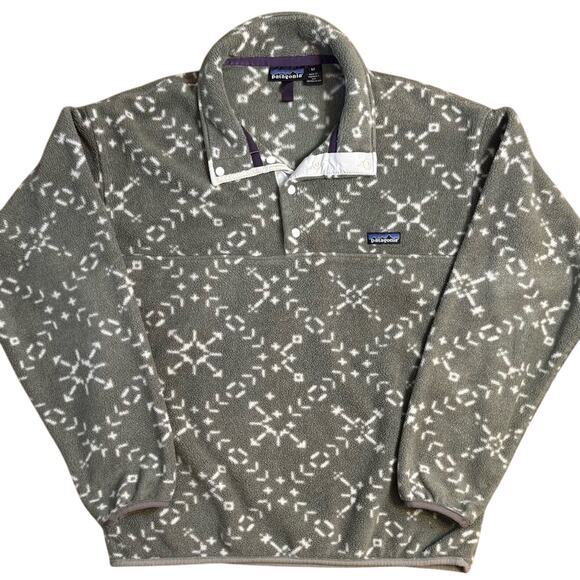 Patagonia Men’s VTG Synchilla Snap-T Fleece Sno Chaparral Sage Green 1994 Sz Med - Picture 1 of 11